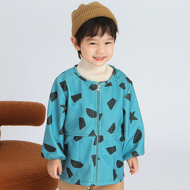 Autumn and winter children's style corduroy anti-dirty blouse