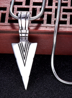 几何男士钛钢韩版长款饰品锁骨链