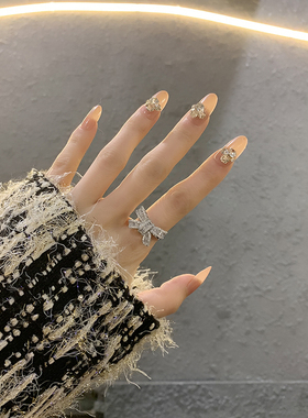 轻奢少女心ins潮风开口戒指