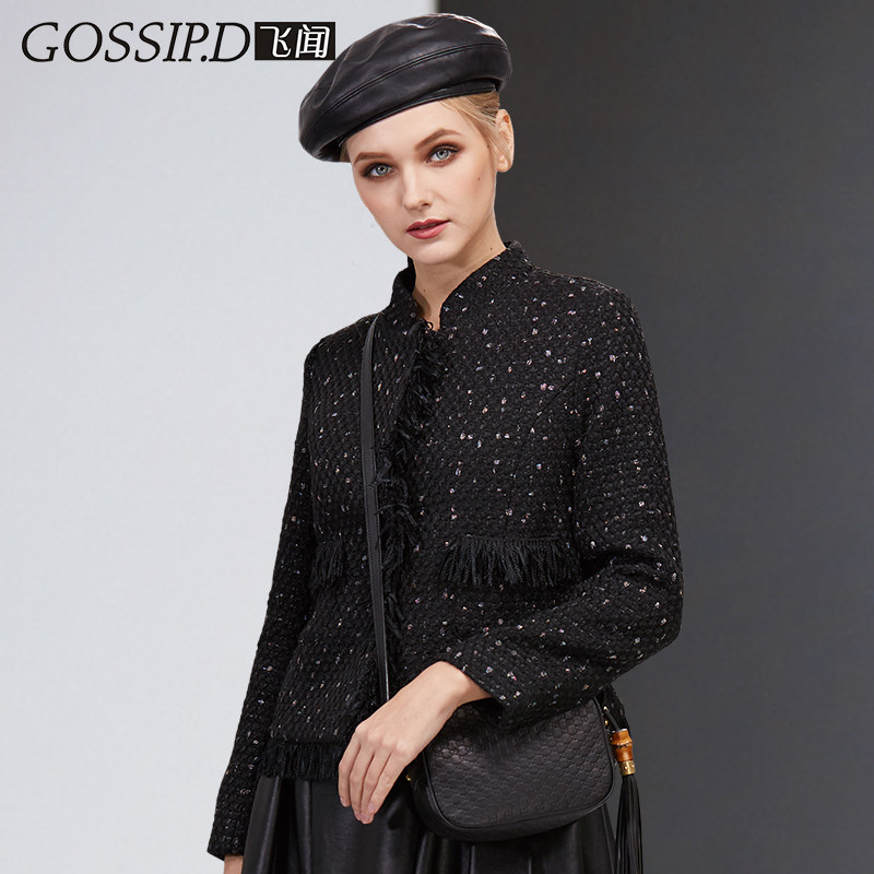 秋冬季2020新款通勤流苏短款上衣 gossipd短外套