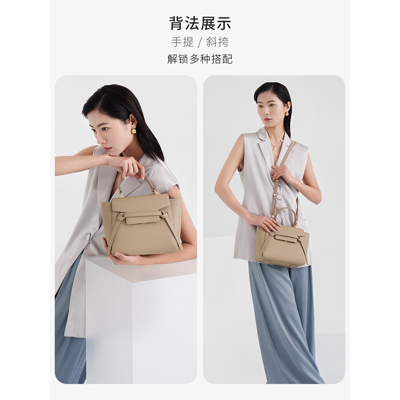 红谷2023新款秋冬真皮单肩手拎包 红谷女士包袋