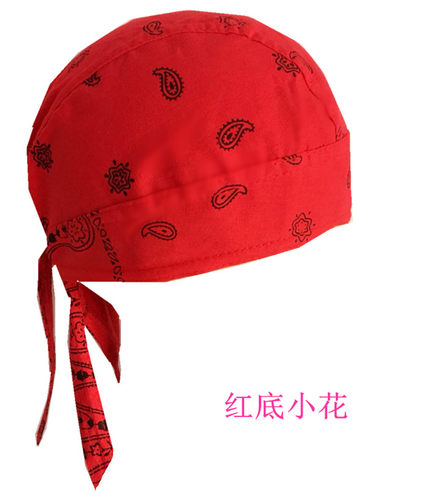 香蕉君同款头巾单车头巾帽男骑士海盗帽包头演出街舞厨师帽飘带帽 - 图1