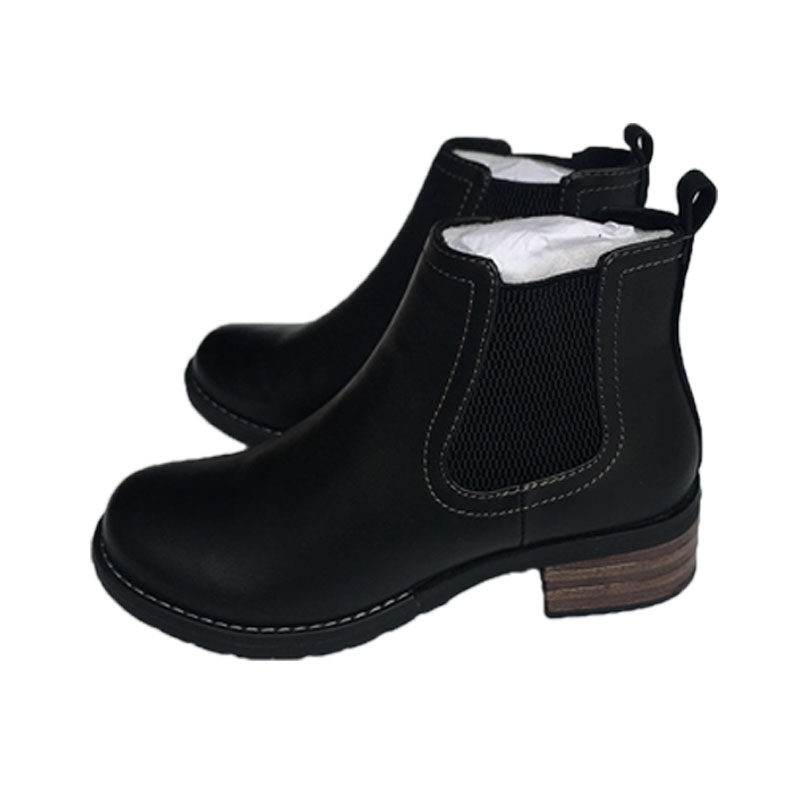 2022冬季新款中跟方跟女靴子外贸黑棕色37一44码短筒切尔西靴,淘宝优惠券,粉丝福利购,淘宝优惠卷