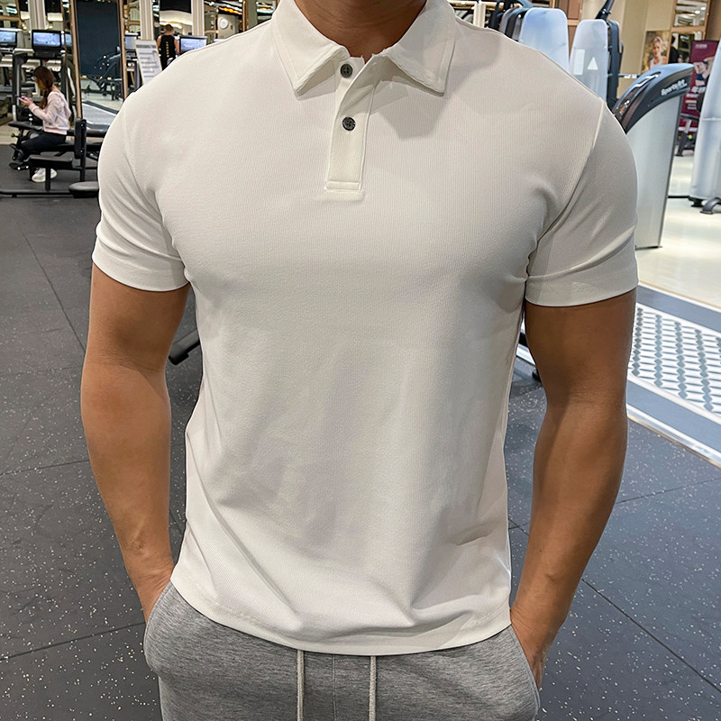 健身教练工服修身休闲潮流POLO衫肌肉男运动T恤翻领短袖,淘宝优惠券,粉丝福利购,淘宝优惠卷