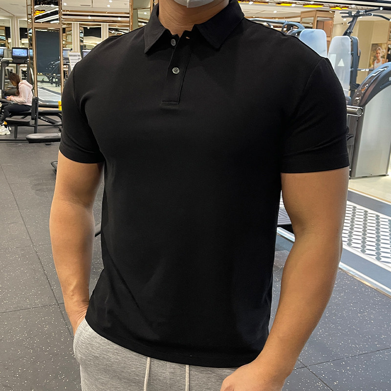 健身教练工服修身休闲潮流POLO衫肌肉男运动T恤翻领短袖,淘宝优惠券,粉丝福利购,淘宝优惠卷