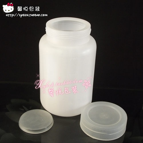 塑料瓶2000ml2L大口瓶带内盖粉末瓶试剂瓶直立桶液体瓶大瓶广口瓶 - 图3