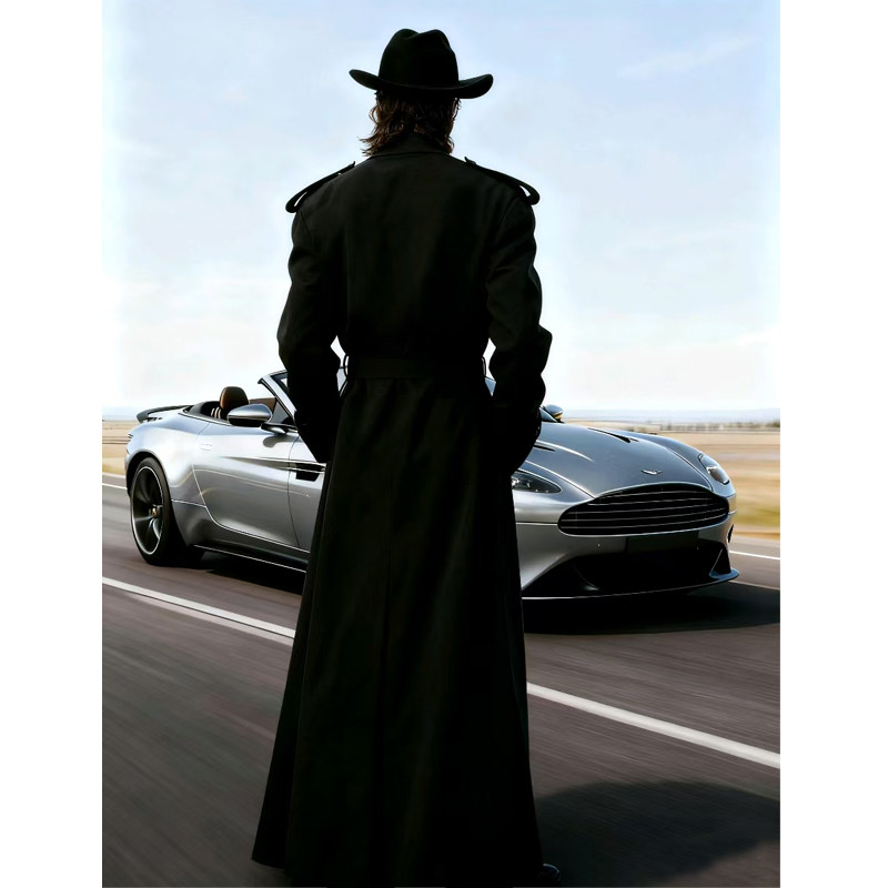 侦探风衣超长款高个子特工元素cosplay加肥加大宽松码外套,淘宝优惠券,粉丝福利购,淘宝优惠卷