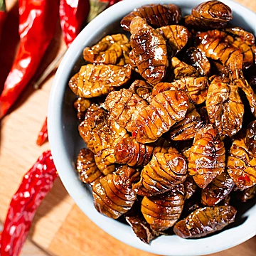 【山东特产】五香麻辣蚕蛹100g*2袋[10元优惠券]-寻折猪