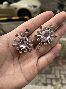 鞋花鞋扣时尚轻奢超大玻璃水晶钻雪花状水钻童鞋女鞋diy自配鞋扣