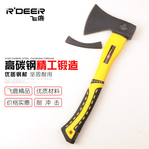 飞鹿斧头家用劈柴纯钢桌斧全钢户外砍树柴工具木工斧子大号开山斧 - 图0