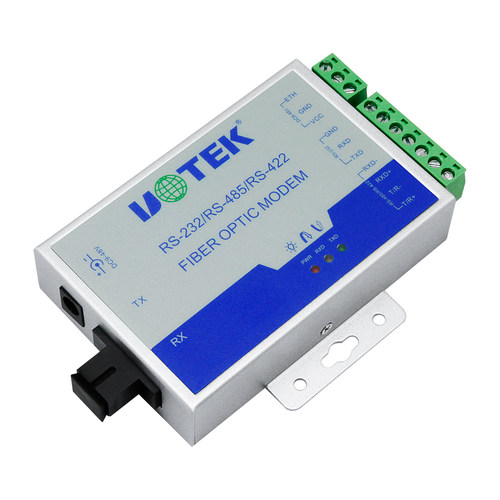 UTEK/宇泰UT-2578ASM光纤收发器232/485转光纤工业级通讯模块单模单纤串口转光纤485/422转光纤通讯模块 - 图0