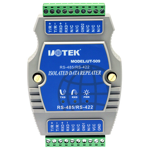 UTEK/宇泰UT-509 485中继器工业级光电隔离防雷RS485/RS422信号放大器延长器模块增强器大功率加强器 - 图0