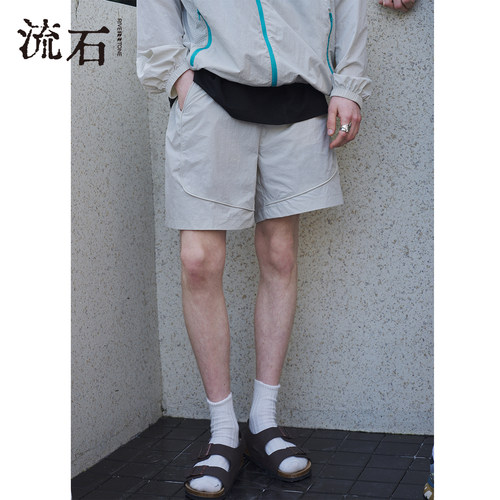 流石男装时尚宽松防晒透气凉感短裤2026年夏季男女款运动五分裤子 - 图1