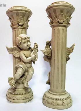 欧式风罗马柱花艺摄影道具摆件
