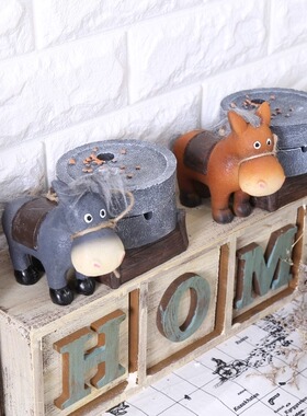 工艺树脂模型带盖送男友烟灰缸