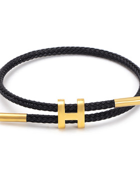 字母可穿黄金转运珠新款编绳