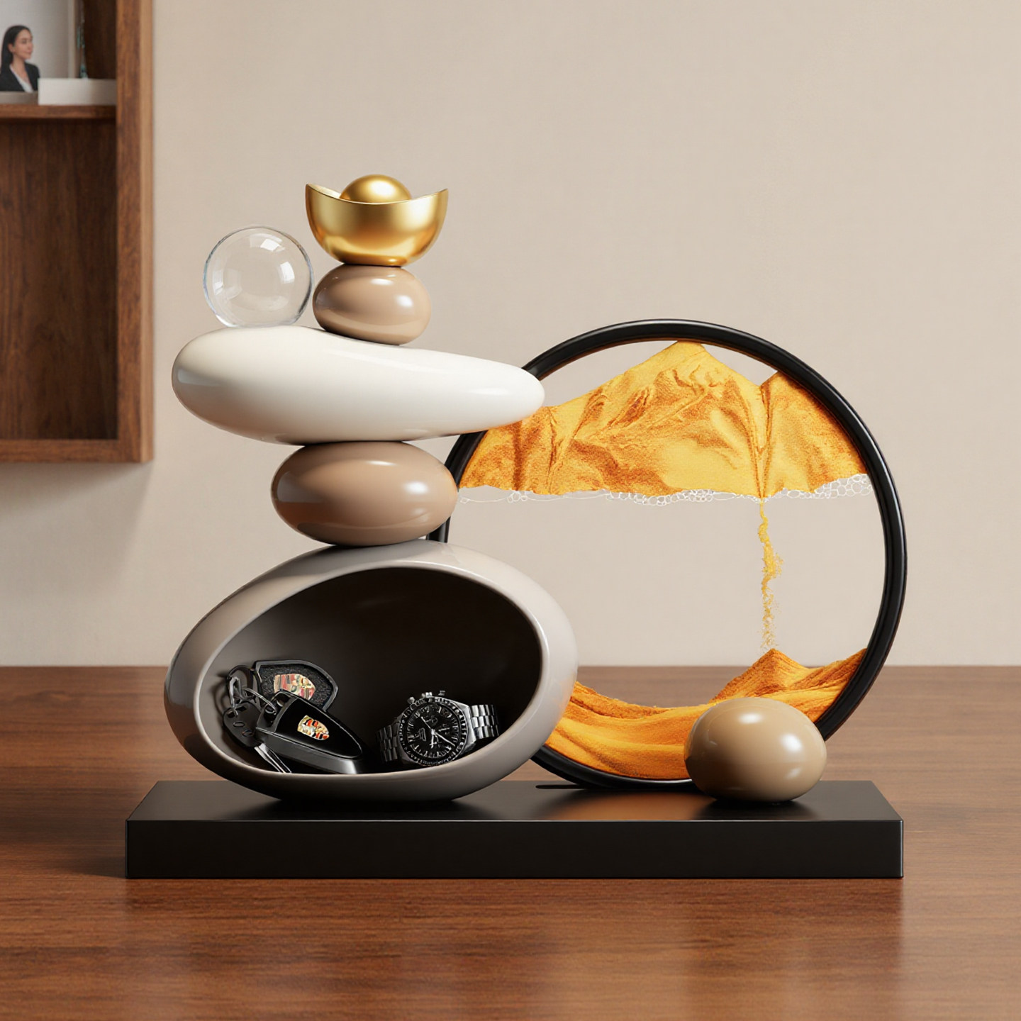 贝汉美时来运转流沙画高级感乔迁新居礼物家居好物创意桌面摆件,淘宝优惠券,粉丝福利购,淘宝优惠卷