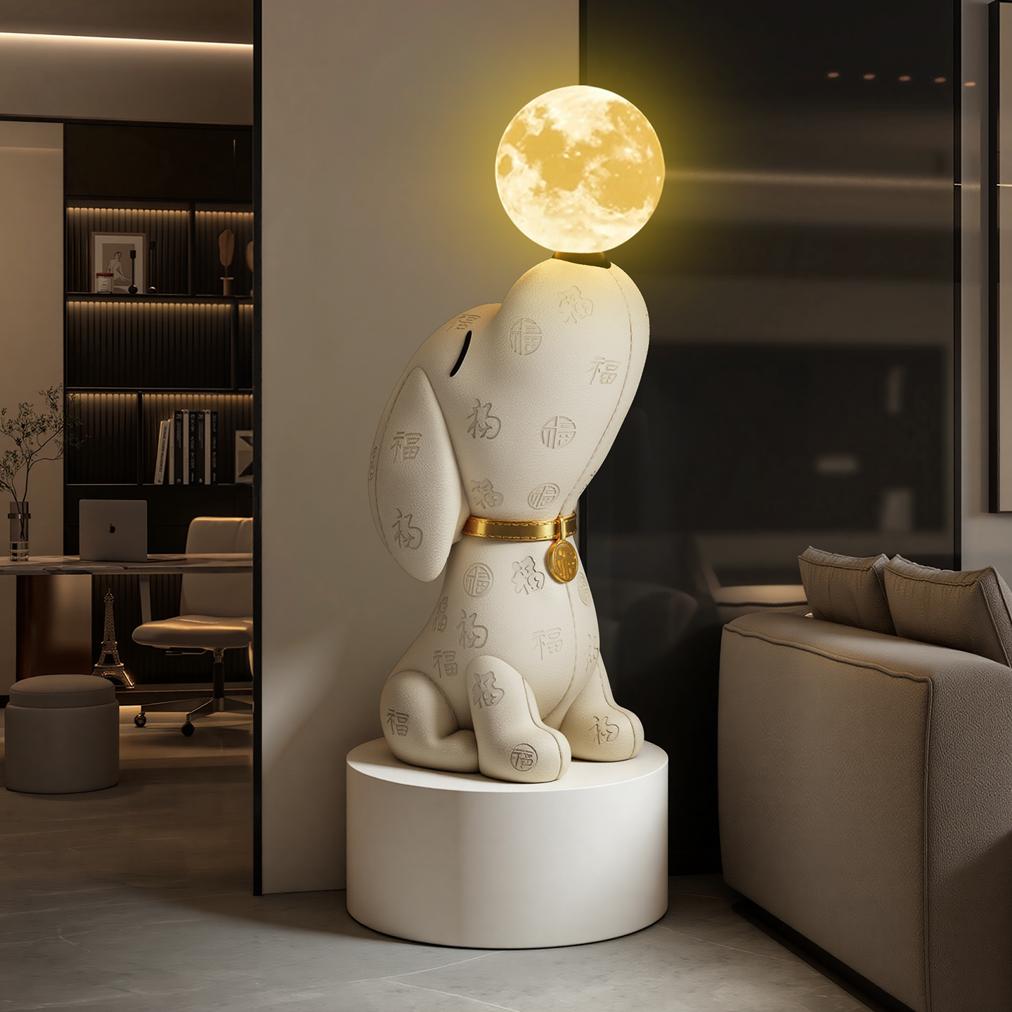 贝汉美比格犬蓝牙音响存钱罐大型落地客厅摆件电视柜轻奢家居装饰,淘宝优惠券,粉丝福利购,淘宝优惠卷