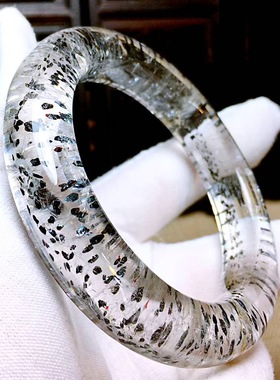 魅晶天然水晶晶体通透云母片草莓籽水晶手镯