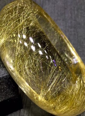 魅晶天然水晶晶体通透金发晶顺发手镯