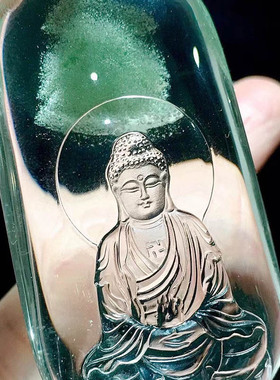 魅晶天然水晶晶体通透老矿天然绿幽灵千层银山平安牌