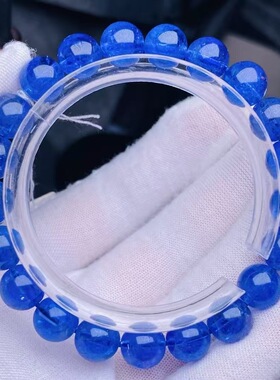 魅晶天然水晶晶体通透坦桑石手链