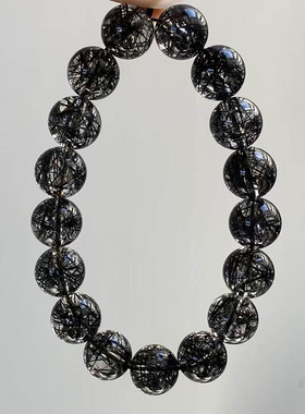 魅晶全顺发黑发晶手链