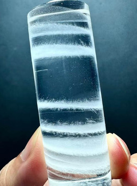 魅晶天然水晶晶体通透天然千层白兔毛印章白兔毛