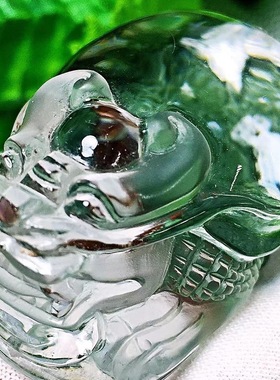 魅晶天然水晶晶体通透巴西绿幽灵聚宝盆龙龟大吊坠