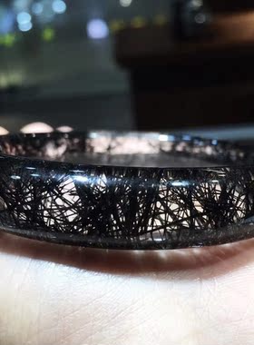 魅晶黑发晶晶体通透手镯