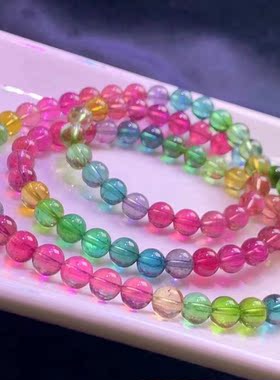 魅晶碧玺晶体通透手链