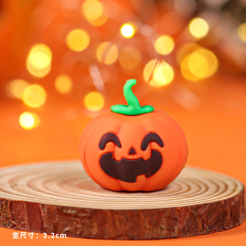万圣节烘焙蛋糕装饰摆件软胶可爱小鬼幽灵南瓜蝙蝠节日派对插件