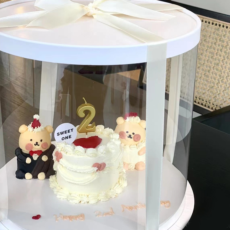 情侣周年纪念日蛋糕装饰网红婚纱小熊摆件订婚结婚告白蛋糕插件