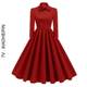 Autumn women's French elegant retro western style bow tie slimming three-quarter sleeves long skirt dress