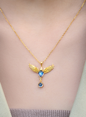 雁鸿饰界月光石925纯银项链女