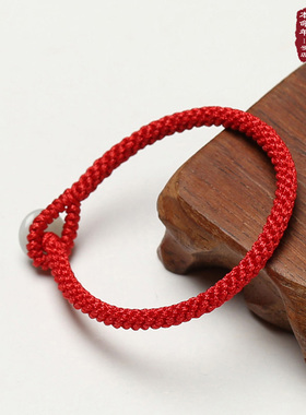 手工编制红绳多子多福手链