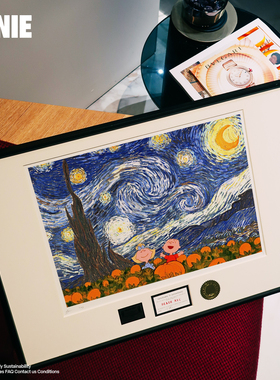 安尼画廊卧室挂画snoopy一家人梵高星空INS装饰画史努比潮流版画