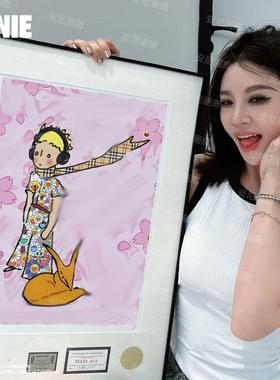 26新款小王子摆件村上隆安尼画廊潮流装饰画安妮奢侈品版画