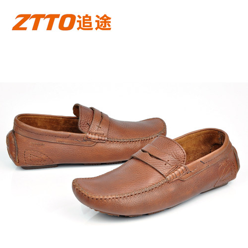 ZTTO断码清仓特价真皮男豆豆鞋牛筋底套脚软底手工休闲司机爸爸鞋 - 图3