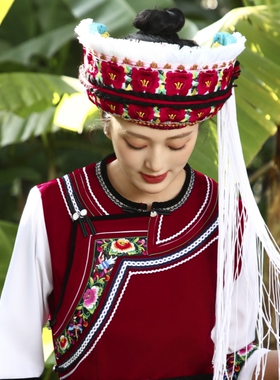 大理白族金花帽子民族特色