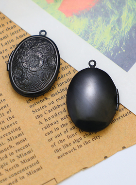 情侣项链相盒吊坠可打开放照片铜