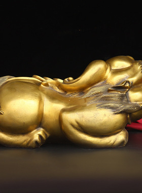 铜貔貅摆件纯铜金钱貔貅瑞兽家居酒柜办公室门店桌面装饰大号神兽