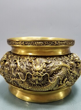 纯铜香炉家用室内供佛插香烧三足财神小香炉大号供奉铜鼎佛具用品