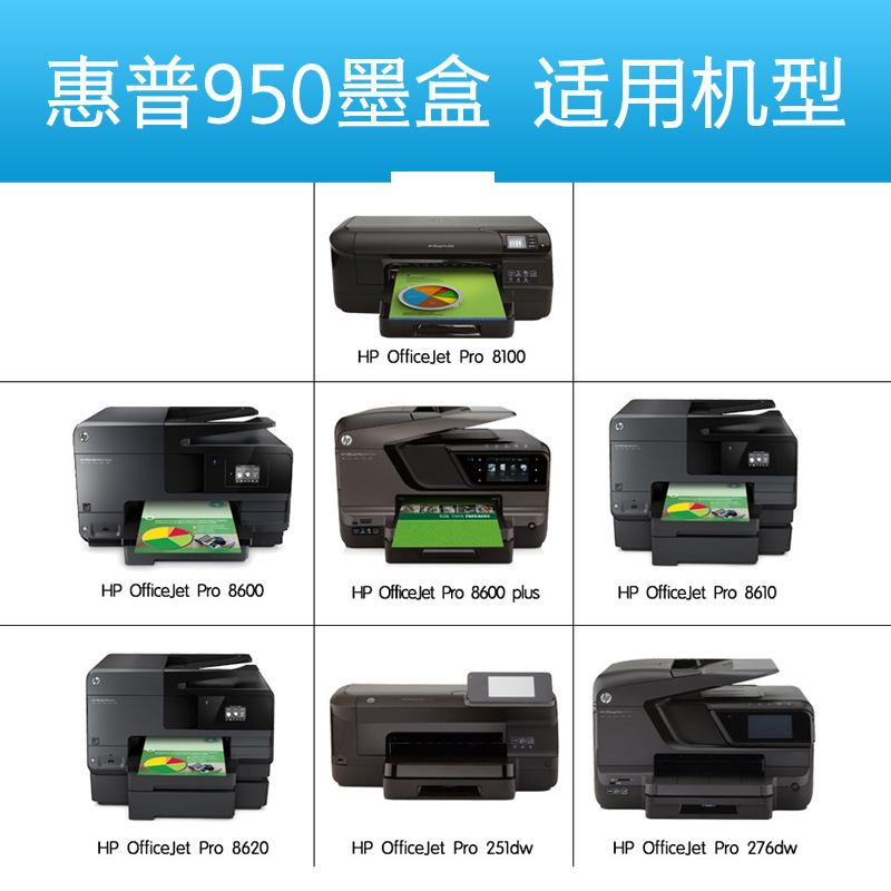 正品原装HP惠普hp950XL打印机墨盒墨水盒 8100 8600 8610 8620 251DW 276DW 951XL超大容量 - 图3