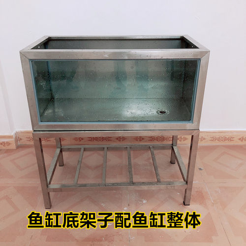 304不锈钢玻璃客厅阳台家用大型鱼缸龟缸加过滤器水箱金鱼锦鲤池 - 图0
