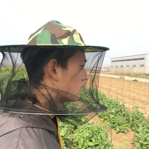 防蜂帽专用养蜂工具防护服迷彩帽面网防护蜂衣蜂衣蜂帽包邮 - 图2