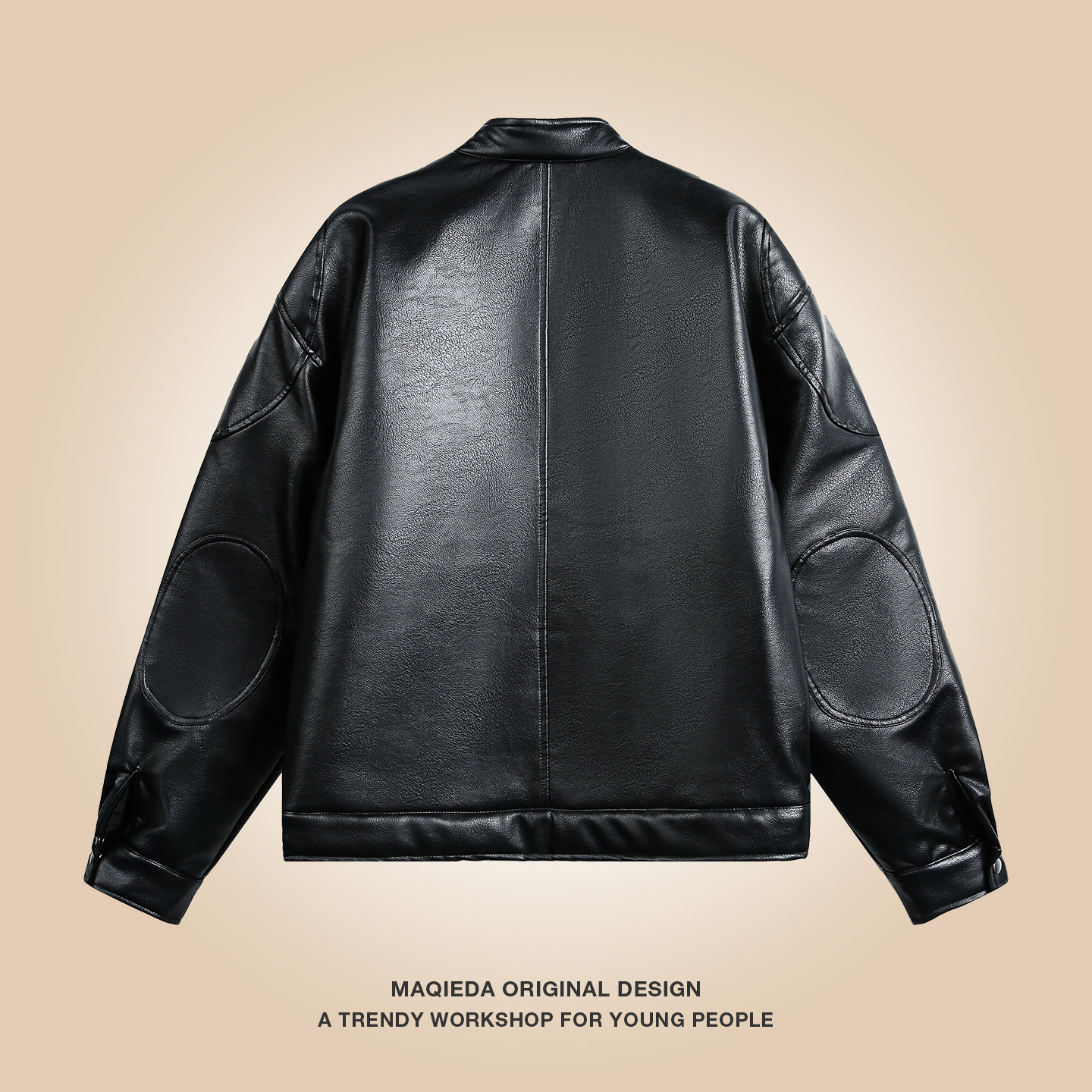 马切达冬季PU皮美式防风机车棉服工装痞帅百搭棉衣潮牌复古外套男,淘宝优惠券,粉丝福利购,淘宝优惠卷