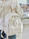 Creamy yellow schoolbag female simple versatile backpack Korean ins style junior high school girls high school students mini backpack