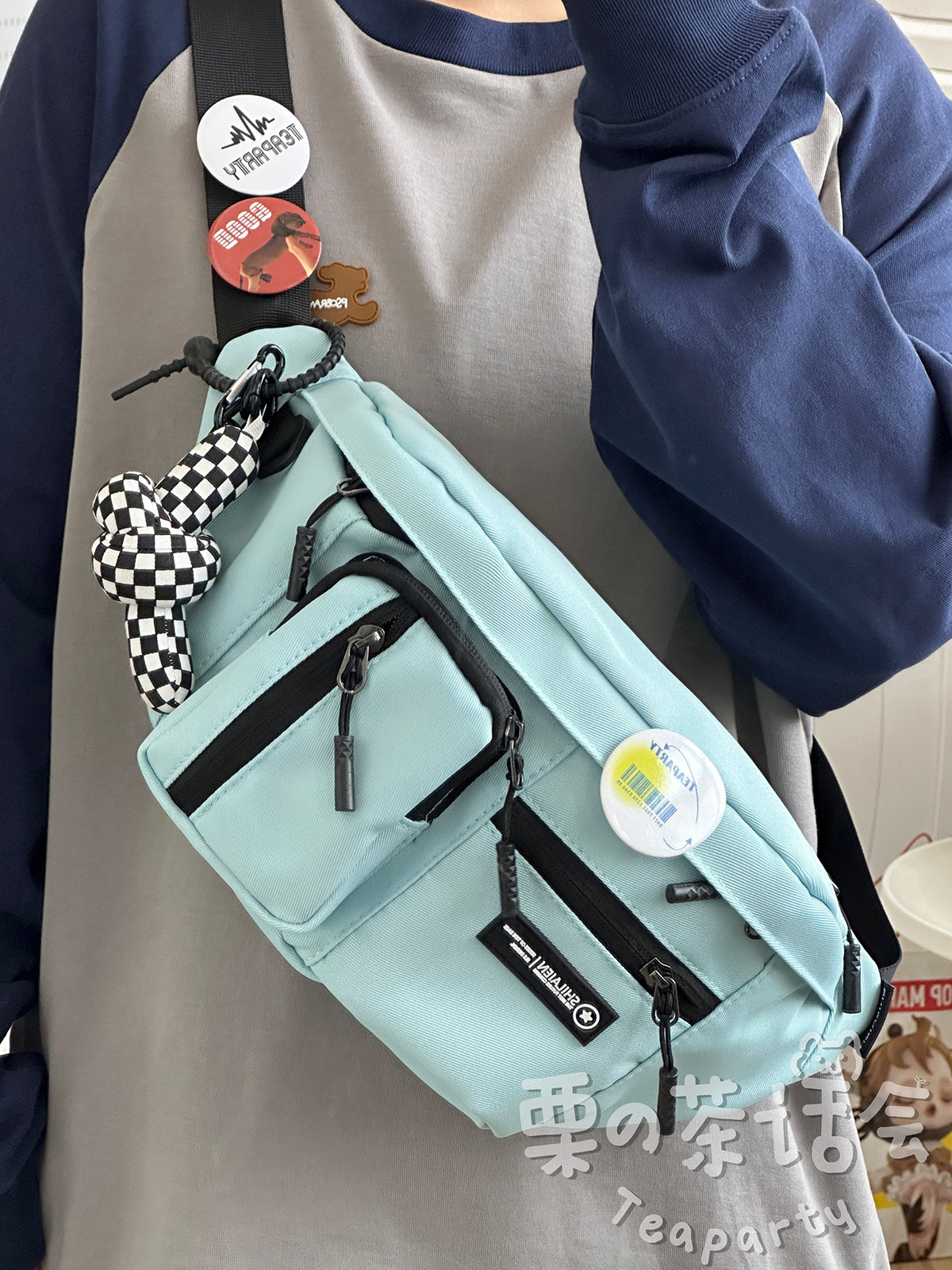 运动斜挎包男生潮流大容量通勤单肩包 日系ins休闲胸包腰包女包包,淘宝优惠券,粉丝福利购,淘宝优惠卷