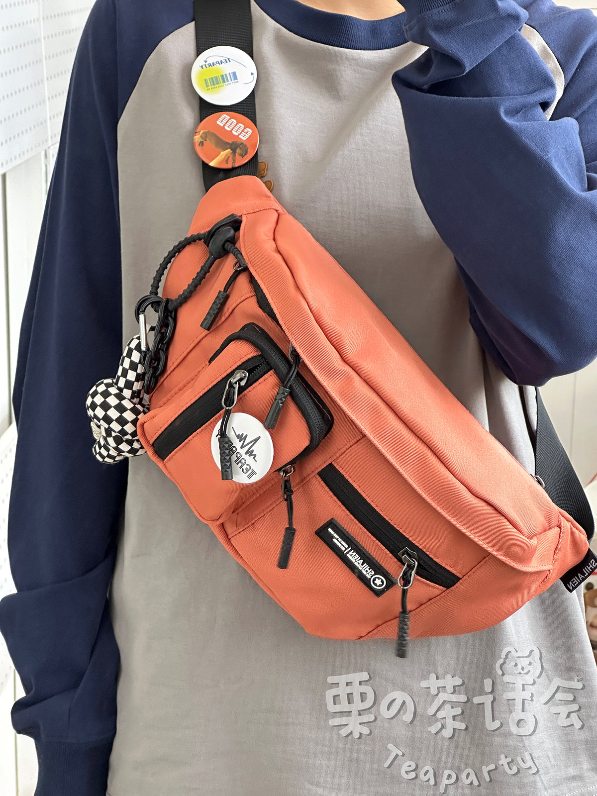 运动斜挎包男生潮流大容量通勤单肩包 日系ins休闲胸包腰包女包包,淘宝优惠券,粉丝福利购,淘宝优惠卷